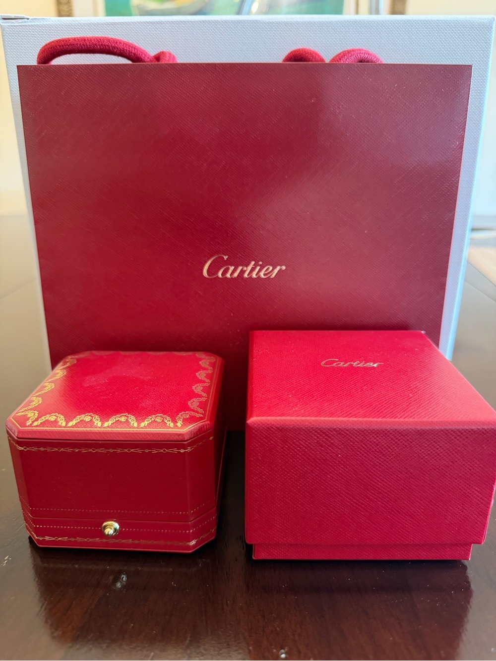Cartier Red and Gold Jewelry Presentation Boxes - Picture 5 of 8